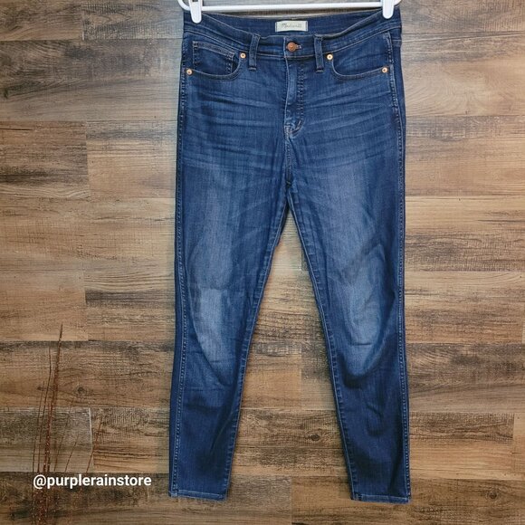 Madewell Jeans 32 Skinny 10" High Rise Danny Wash G7391 Tummy Control Stretch - Picture 1 of 13